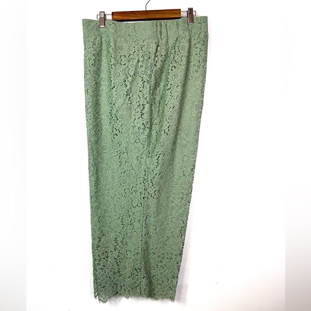 **** Isaac Mizrahi PETITE PLUS SIZE Wide Leg Knit Lace Pants 3XP (E)